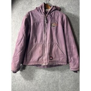 Berne Sherpa Lined Duck Hooded Jacket for Ladies Plum Purple LRG NICE FADE Crest